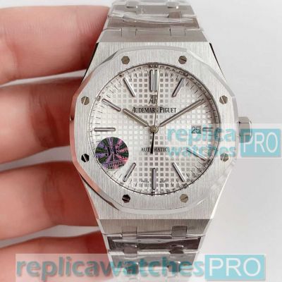 JF Audemars Piguet Royal Oak 15400 White Dial Watch Stainless Steel 41MM